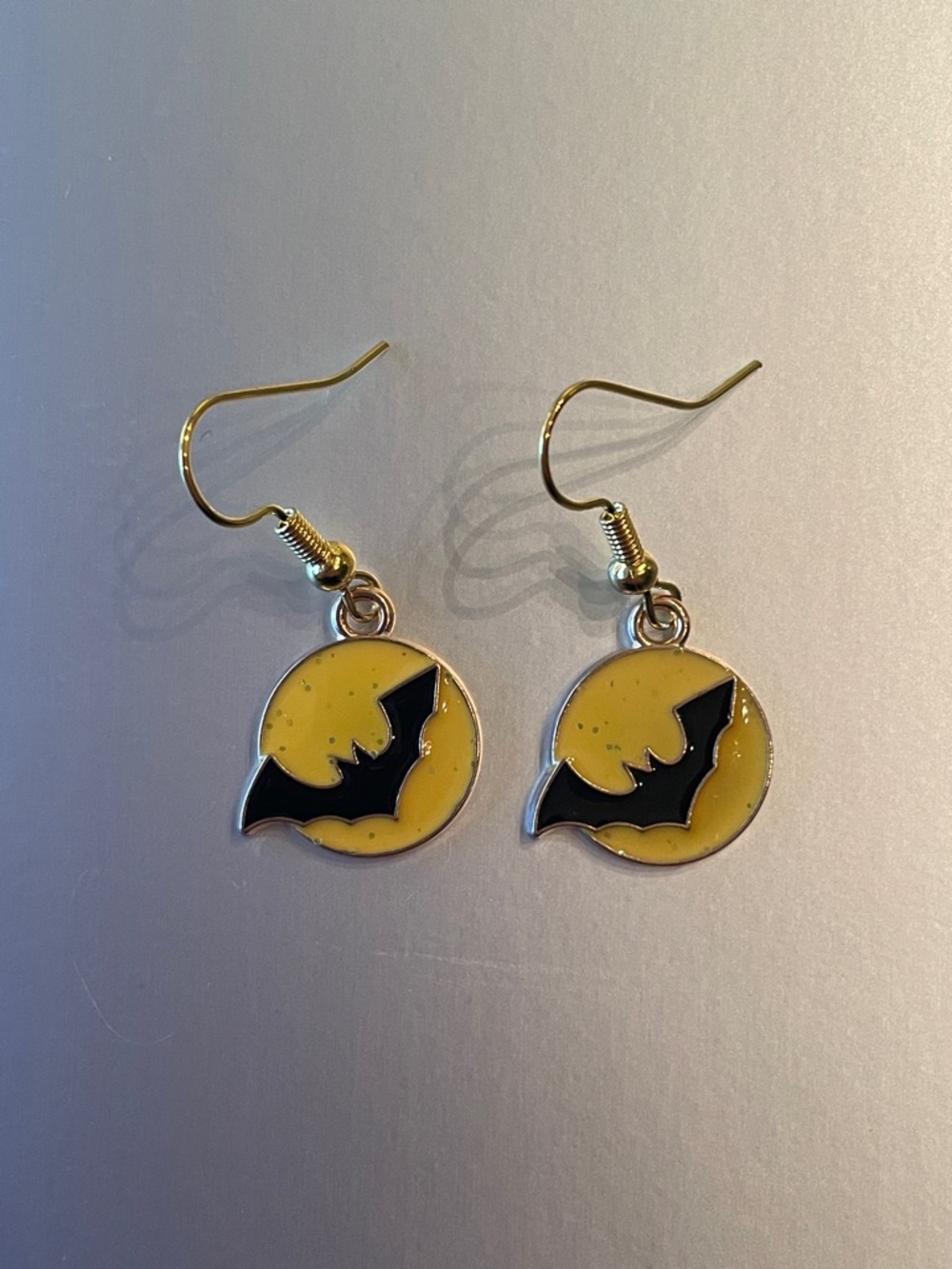 Yellow Bat Moon Dangle Earrings - Women Jewelry